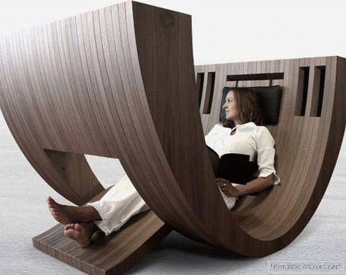 Rocking chair in high-tech style for the living room 1