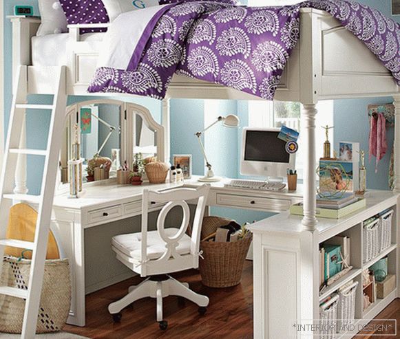 Bunk bed with desk - 2