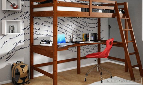 Bunk bed with desk - 3