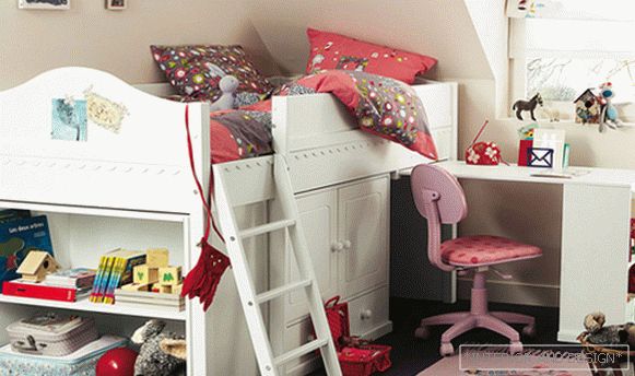Bunk bed with desk - 5