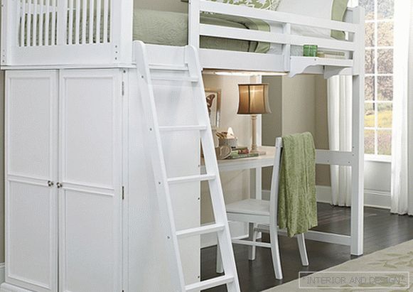 Children's bed with a wardrobe - 2