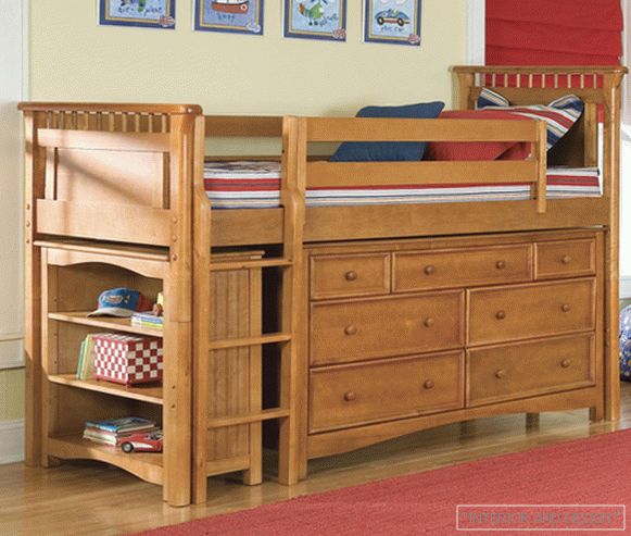 Children's bed with a wardrobe - 5
