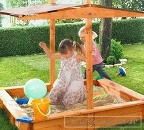 Sandbox for children with their own hands