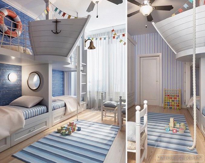 Room for a boy in a nautical style
