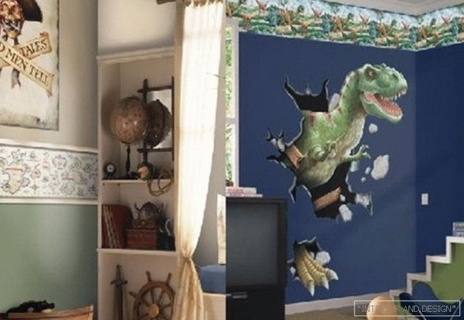 Photo of a children's room for a boy of 7-8 years old
