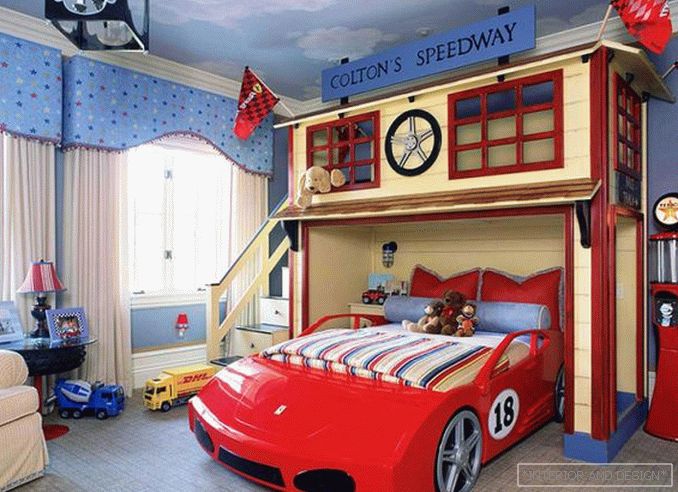 Photo of a children's room for a boy of 10-12 years old