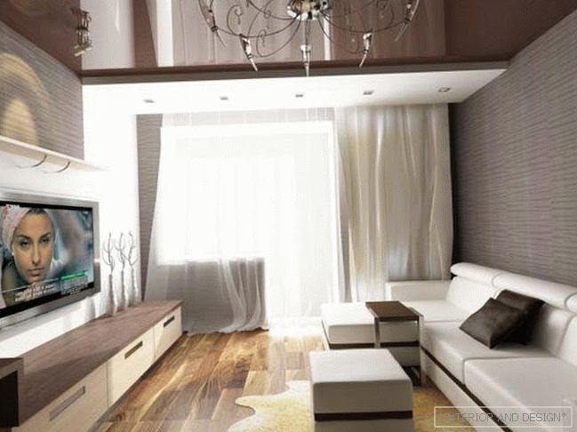 Design of one-room apartment 5