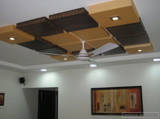 Ceiling design in the room
