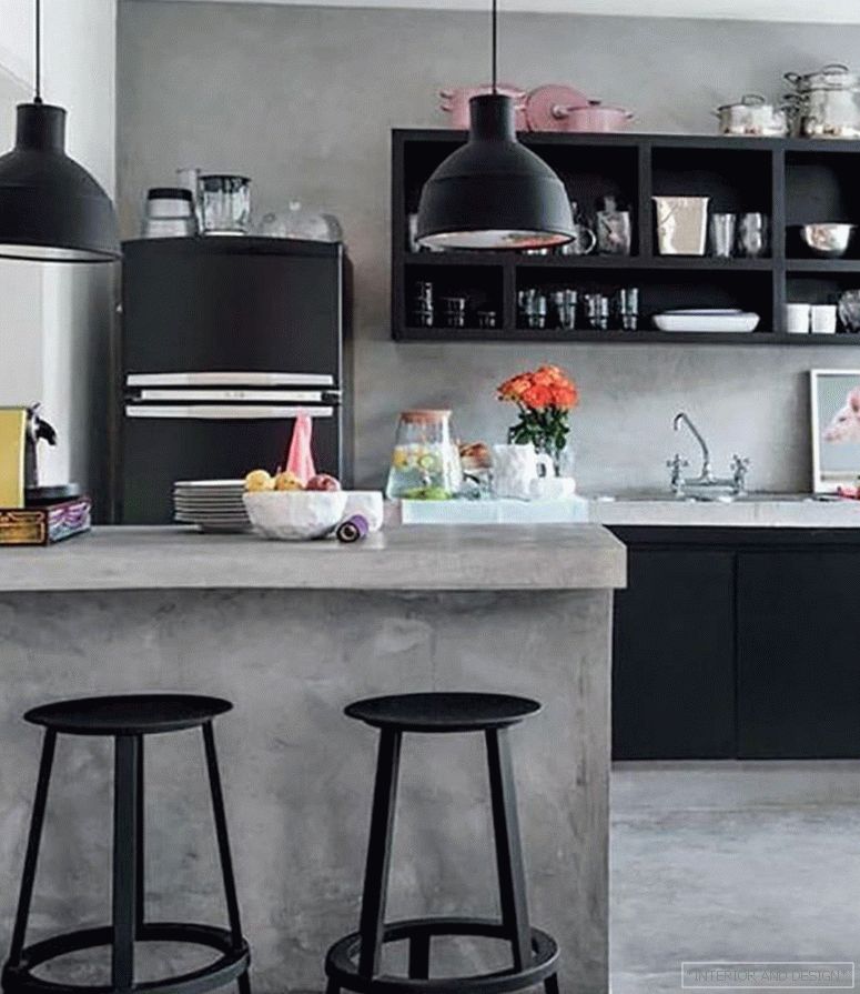 Lamps and faucet in the kitchen in black 2