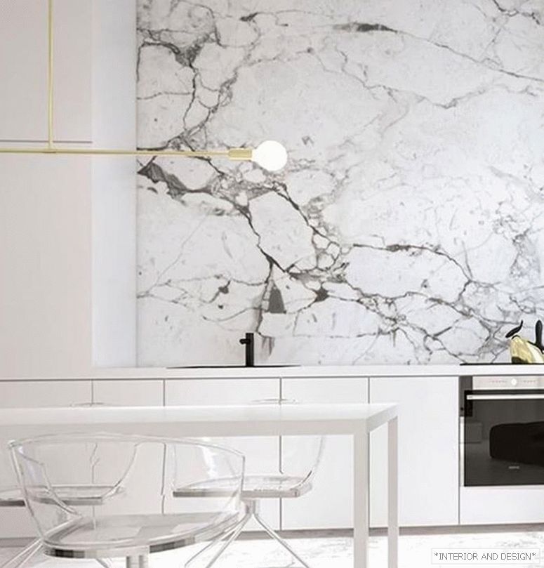 Marble in the interior of the kitchen 2018 6