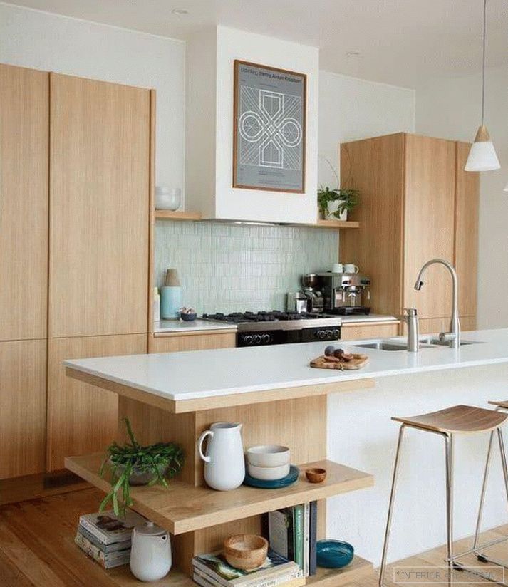 Kitchen with wood facades 4