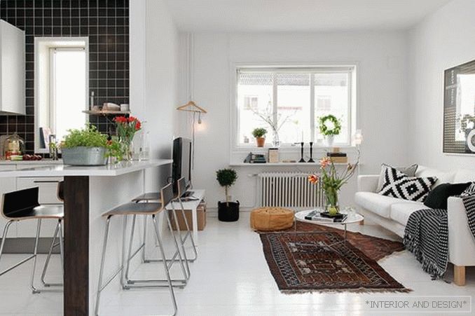Design one-room apartment 2