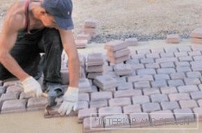 Laying pavers on concrete