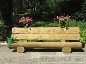 Wooden bench for the garden