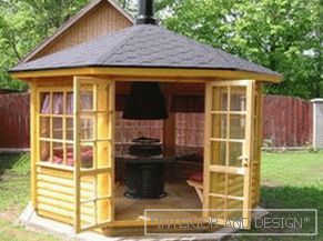 Creating a gazebo with a barbecue