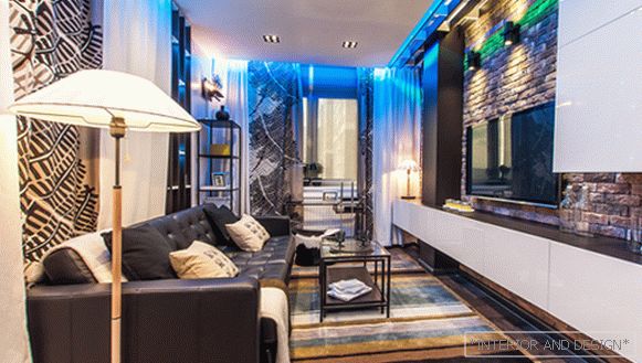 Living room in modern style (loft furniture) - 1
