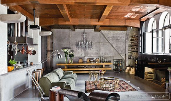Living room in modern style (loft furniture) - 2