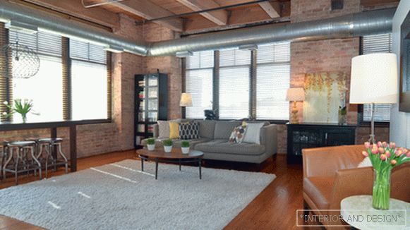 Living room in modern style (loft furniture) - 5