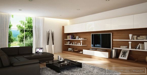 Living room in modern style (modern furniture) - 4
