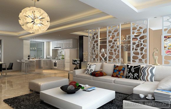 Living room in modern style (modern furniture) - 5