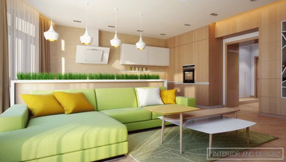 Living room in modern style (ecostyle furniture) - 1