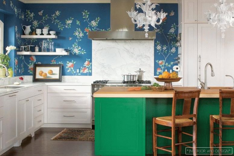 kitchen wallpaper blue gamma 4