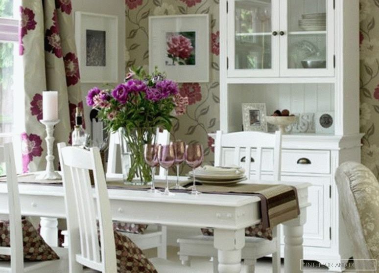 Wallpaper for the kitchen design in the style of Provence