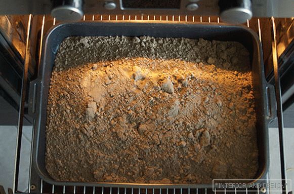 Heating the soil in the oven