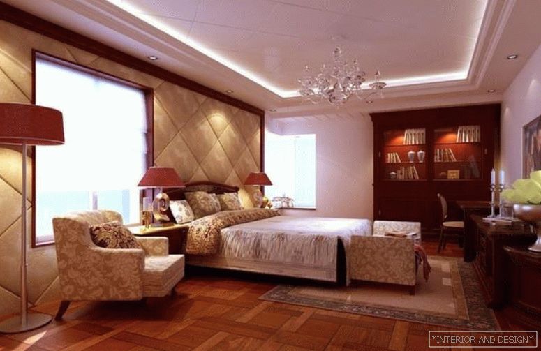 Plasterboard ceiling for bedroom 12-14 m 8