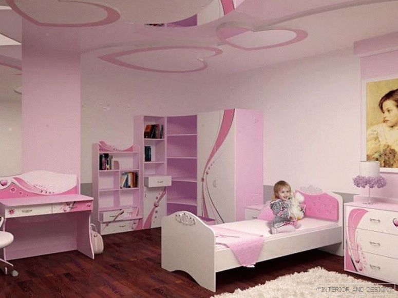 Design ceiling from gypsum plasterboard for nursery 3