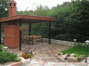 View of the gazebo with barbecue