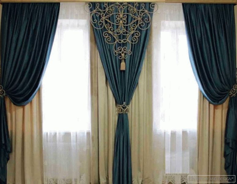 Curtains for the living room with two windows 3