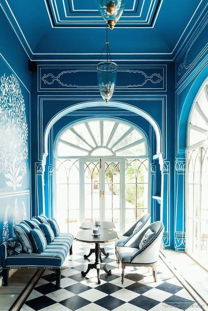 Blue color in the interior 5