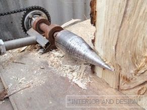 Homemade wood splitter