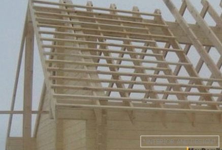 Roof construction and ceiling installation дома по финской технологии
