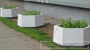 Flowerpot concrete for flowers