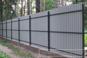 Fence of corrugated